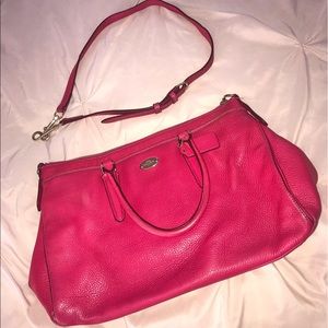 hot pink coach purse